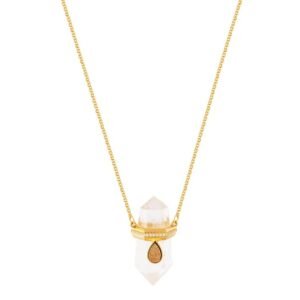 Colar Vida Quartzo Dourado - Elaine Palma