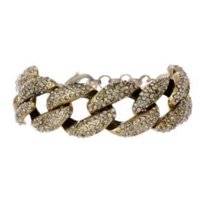 Pulseira Elos Strass Old Gold - Juliana Manzini - Imagem 1