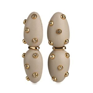 Brinco Convexo Duo Off White - Gutê