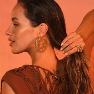 Brinco Meia Argola Trio - Nádia Gimenes - Imagem 2
