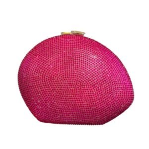 Bolsa Strass Oval Pink