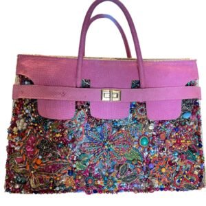 Bolsa Couro Grande Praia Rosa