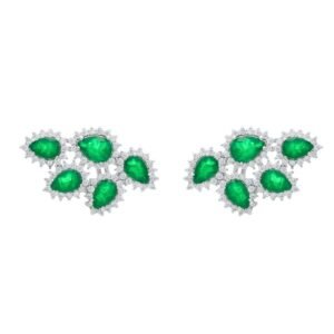 Brinco Earcuff Gota Esmeralda Fusion