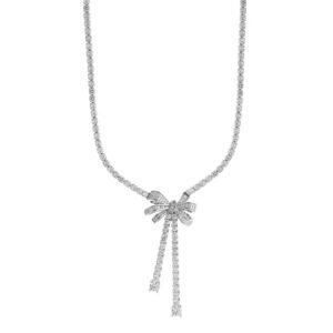 Colar Riviera Laço Zirconia Branca