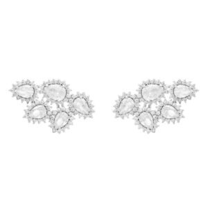 Brinco Earcuff Gota Zirconia Branca