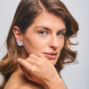 Brinco Earcuff Gota Zirconia Branca - Imagem 2