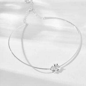 Colar Choker Orquídea PP Prata - Anna Prata