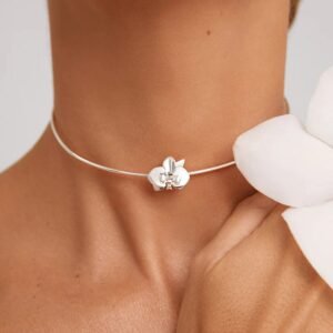 Colar Choker Orquídea PP Prata - Anna Prata - Imagem 2