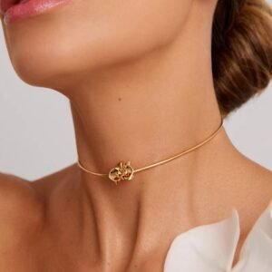 Colar Orquídea PP Dourado - Anna Prata - Imagem 2