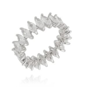 Anel Maleável Cristal Prata 925 (Aro 15) - Imagem 1