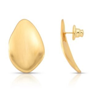 Brinco Dourado Fosco Design Organico