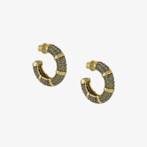 Brinco Argola Cristais  Black Ou - SD poe Sheila