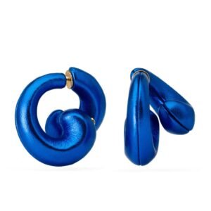 Brinco Argola Icon Rever Azul Metal - Gutê