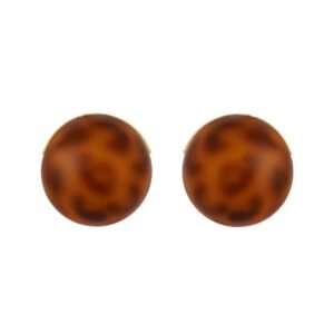 BRINCO BOLA 3D RESINA PIGMENTO ONCAeDOURADO - NÁDIA GIMENES - Imagem 1