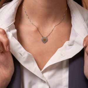 Conjunto Coração Micro Cravação Yellow - Imagem 2