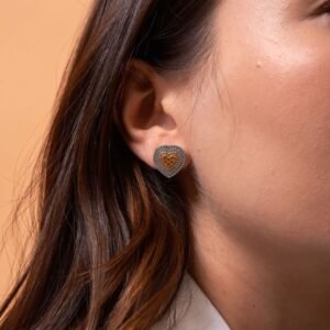 Conjunto Coração Micro Cravação Yellow - Imagem 3