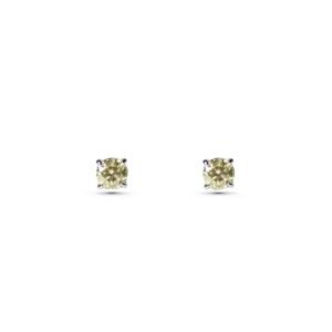 Brinco Ponto de Luz Yellow Fancy 4MM - Imagem 1