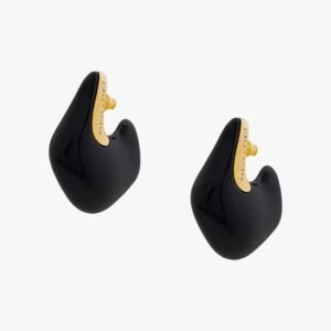 Brinco Argola Dourado Preto - SD por Sheila Morais