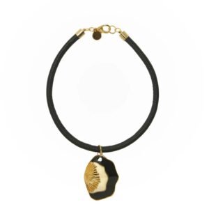 Colar Couro Concha Pintura - Rosana Bernardes