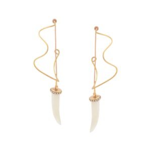 Brinco Argola Dourado e Pingente Off – SD por Sheila Morais