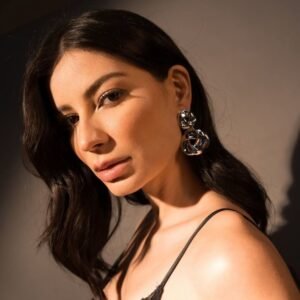 Brinco Duplo Aura Prata - Juliana Manzini