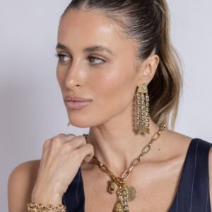 Brinco Peixe C/ Strass Fumês - Gio Bernardes - Imagem 2