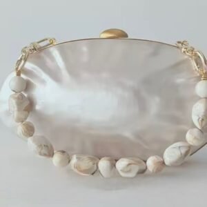 Bolsa Resina Madre Perola Ouro - Imagem 1