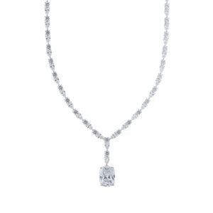 Colar Riviera Ródio Pedra Transparente