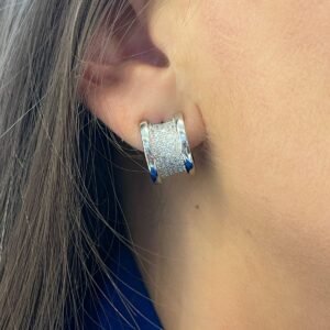 Brinco Cravejado Ródio