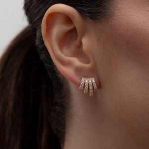 Brinco Traços Cravejado - Imagem 1