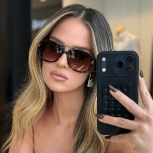 Óculos Aviador Sunline Tartaruga Escuro Lente Degradê - AC Brazil - Imagem 2