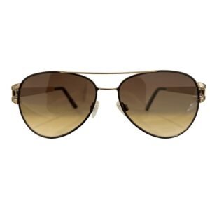 Óculos Aviador Metal Médio Dourado e Café - AC Brazil - Imagem 1