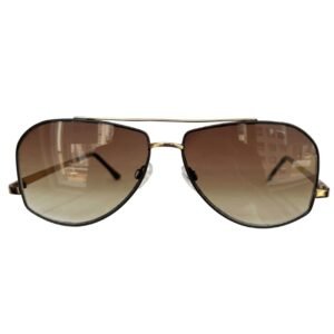 Óculos Aviador Metal Under Café e Dourado Lente Degradê - AC Brazil - Imagem 1
