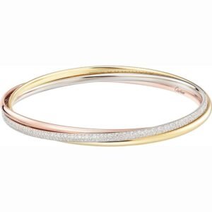 Pulseira Trio Entrelaçada Cravejada - Imagem 1