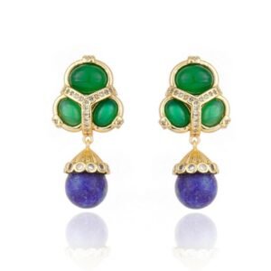 Brinco  Verde E Azul - Cristina Sabatini - Imagem 1