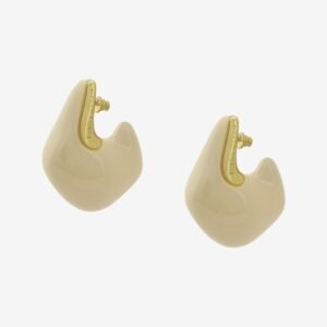 Brinco Argola Contemporânea Dourado Latte Grande - SD por Sheila Morais
