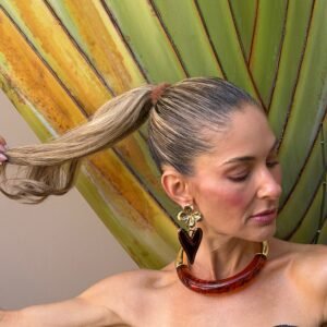 Brinco Coração Onça Flor - Rosana Bernardes - Imagem 2
