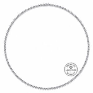 Colar Riviera Moissanite: 3 Pontas/3MM/13,17 CT/Prata 925 - Imagem 1