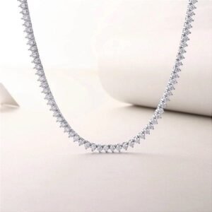 Colar Riviera Moissanite: 3 Pontas/3MM/13,17 CT/Prata 925 - Imagem 3