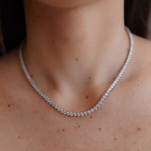 Colar Riviera Moissanite: 3 Pontas/3MM/13,17 CT/Prata 925 - Imagem 2