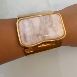 Bracelete Largo Resina Off - Imagem 1