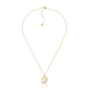 Colar curto dourado perola shell Locked