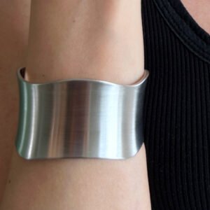 Bracelete largo fosco wonder silver - Imagem 2