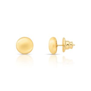 Brinco stud fosco circular gold