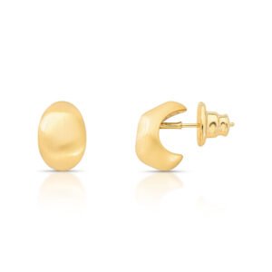Brinco meia argola fosco gota Essential gold