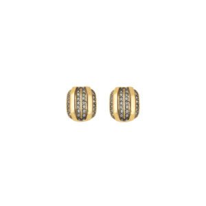 Brinco Mini Strass Art Déco Ouro Vintage - Hector Albertazzi
