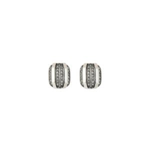 Brinco Mini Strass Art Déco Prata Boho - Hector Albertazzi