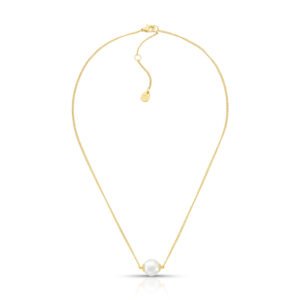 Colar Dourado Curto Pérola Pearl Line