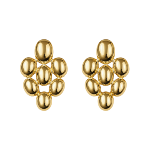 Maxi Brinco Oval Design Dourado - Juliana Manzini - Imagem 1