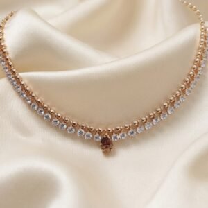 Colar Gotinha Brown e Cristais - Imagem 1
